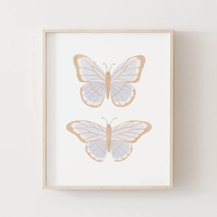 Periwinkle Blue Butterfly Girls Room Decor