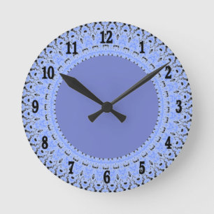 Periwinkle Blue Country Lace Wall Clock