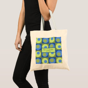 Periwinkle Blue Green Bridesmaid Wedding Tote Bag
