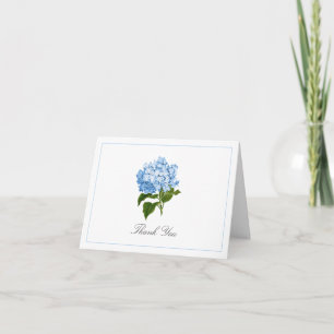 Periwinkle Blue Hydrangea Bloom Traditional  Thank You Card