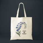 Periwinkle Blue Modern Floral Wedding Welcome Tote Bag<br><div class="desc">A periwinkle colour palette sets this wedding welcome tote bag apart from the rest. The design features a modern floral bouquet,  and you may customise all of the text. Coordinating items available.</div>