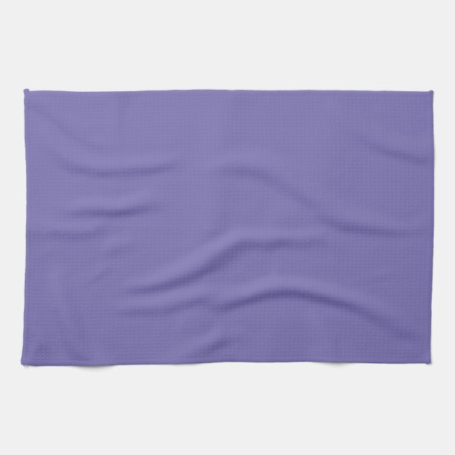 Periwinkle Blue Solid Colour Custom Blank Template Tea Towel (Horizontal)