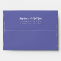 Periwinkle Blue Wedding Bride Groom Return Address