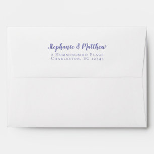 Periwinkle Blue Wedding Return Address Envelope