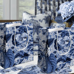 Periwinkle Blue & White Vintage Botanical Floral Small Gift Bag<br><div class="desc">A classic blue and white vintage botanical floral gift bag.</div>