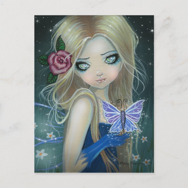 Periwinkle Butterfly Fairy Postcard (Front)