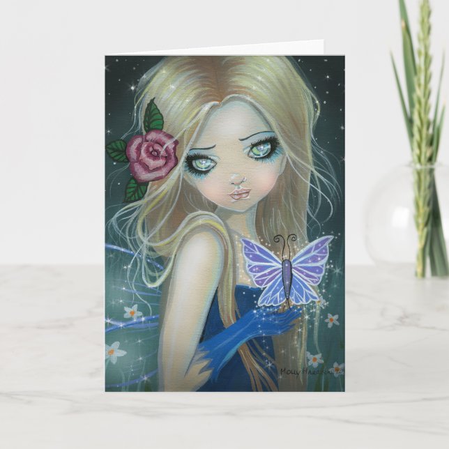Periwinkle Butterfly Greeting Card ~ Blank (Front)