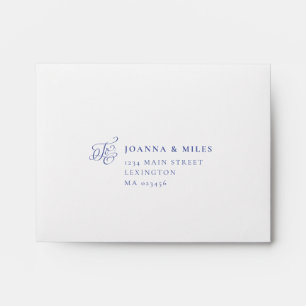Periwinkle Calligraphy Return Address Envelope