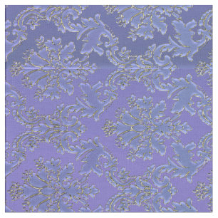 Periwinkle Damask Print Fabric