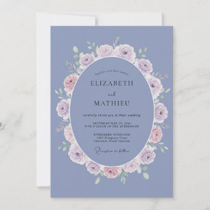 Periwinkle Delicate Bloom Wedding Invitation