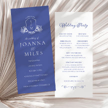 Periwinkle Elegant Calligraphy Monogram Crest