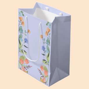 Periwinkle floral Gift Bag