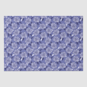 Periwinkle Floral Line Art Very Peri Tissue Paper