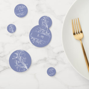 Periwinkle Flourish Wedding Confetti