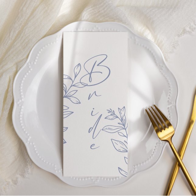 Periwinkle Flower Simple Reserved Seating Menu (Creator Uploaded)