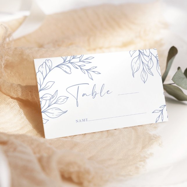 Periwinkle Flower Simple Wedding Escort Card (Creator Uploaded)