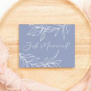 Periwinkle Flower Wedding Just Married