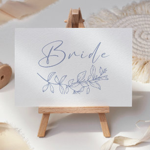 Periwinkle Flower Wedding Reserved Place Card