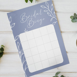 Periwinkle Flowers Bridal Shower Bingo Game