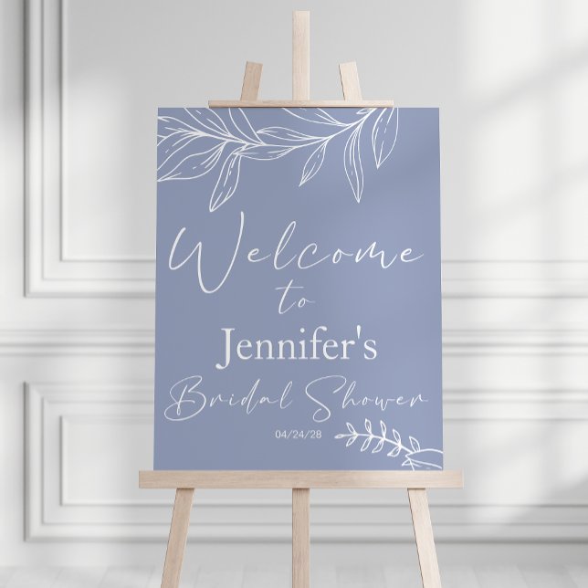 Periwinkle Flowers Elegant Bridal Shower Poste Poster (Creator Uploaded)