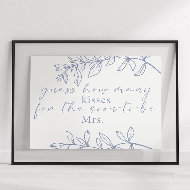 Periwinkle Flowers Guess How Many Kisses Game Poster (Creator Uploaded)