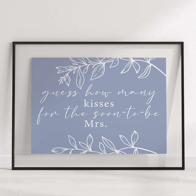 Periwinkle Flowers Guess How Many Kisses Game Poster (Creator Uploaded)