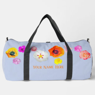 Periwinkle Flowers in Flight Print Cut Sew Bag