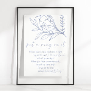 Periwinkle Flowers Put A Ring On It Game Poster