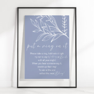 Periwinkle Flowers Put A Ring On It Game Poster