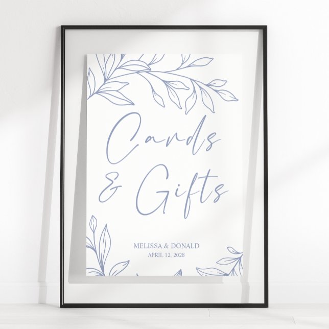 Periwinkle Flowers Simple Wedding Card & Gifts Po Poster (Creator Uploaded)