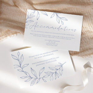 Periwinkle Flowers Wedding Enclosure Card