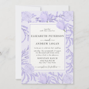 Periwinkle   Flowers Wedding Invitations