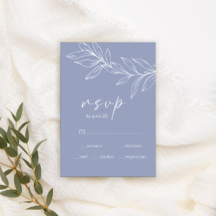 Periwinkle Flowers Wedding RSVP Card