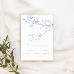 Periwinkle Flowers Wedding RSVP Card