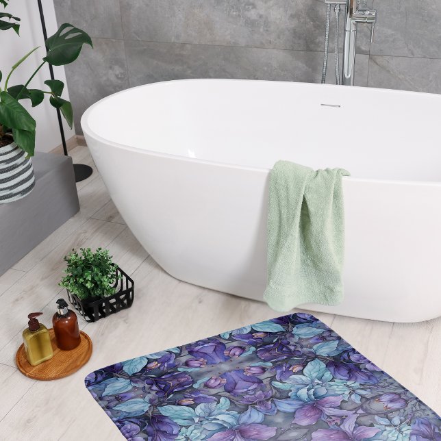 Periwinkle Garden Bath Mat (Creator Uploaded)