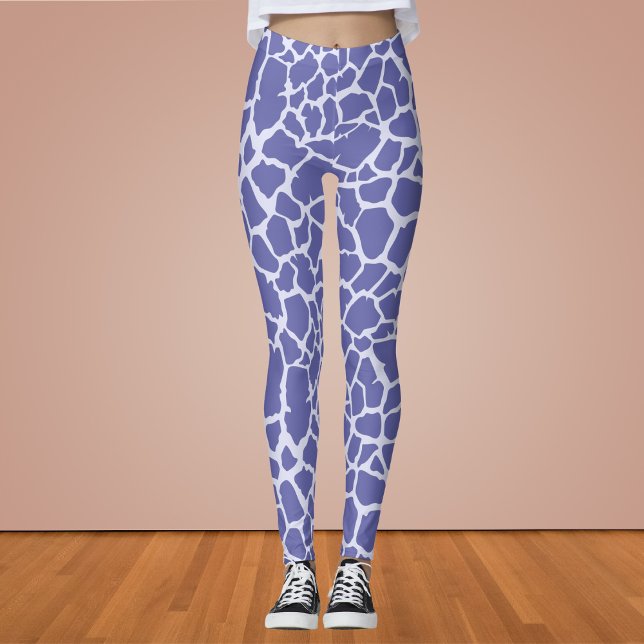 Periwinkle Giraffe Print  Leggings (Creator Uploaded)