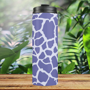 Periwinkle Giraffe Print Thermal Tumbler