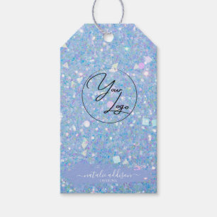 Periwinkle Glitter Gift Tags Logo Product Tags