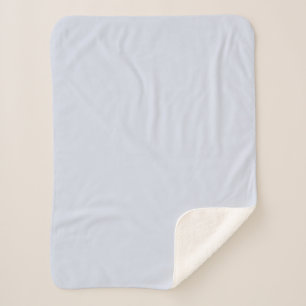 Periwinkle Gray Soft Pale White Pastel Solid Color Sherpa Blanket