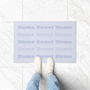 Periwinkle Grey Soft Pale White Pastel Solid Colou Doormat