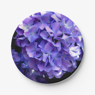 Periwinkle Hydrangea Paper Plate