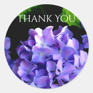 Periwinkle hydrangeas purple blue flower floral classic round sticker