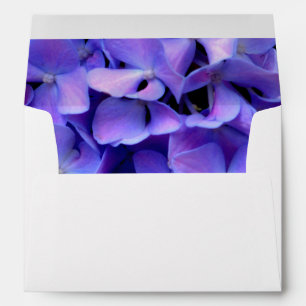 Periwinkle hydrangeas purple blue flower floral envelope