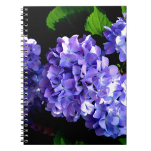 Periwinkle Hydrangeas Spiral Notebook