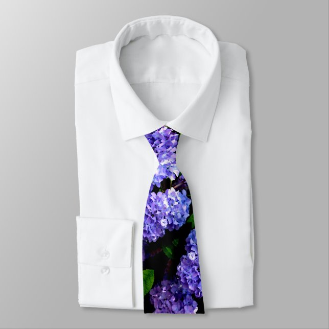 Periwinkle Hydrangeas Tie (Tied)