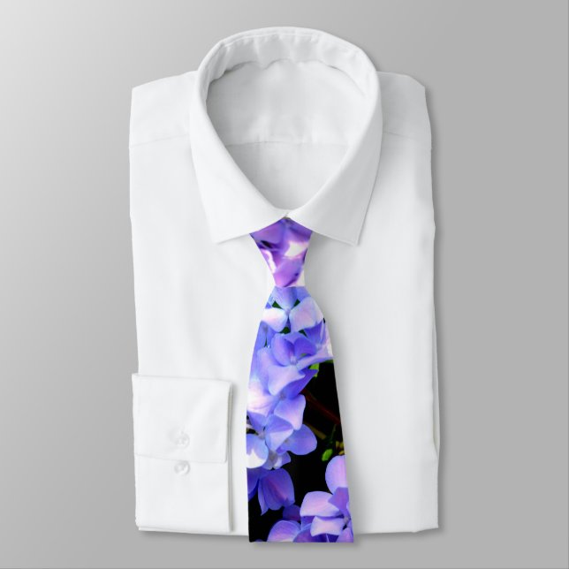 Periwinkle Hydrangeas Tie (Tied)