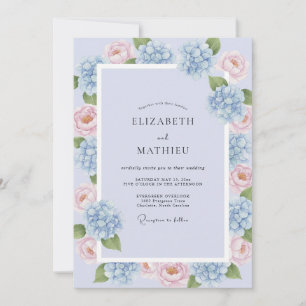 Periwinkle Lush Spring Wedding Invitation