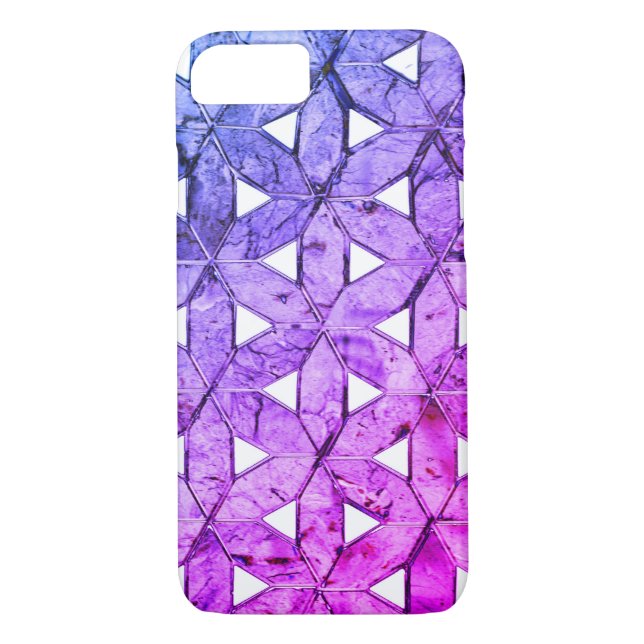 Periwinkle Mosaic Flower-of-Life Case-Mate iPhone Case (Back)