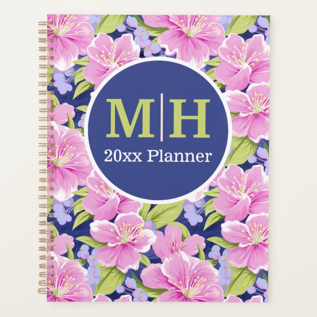 Periwinkle, Pink, and Lime Floral Planner (Front)