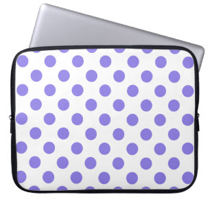 Periwinkle polka dots laptop sleeve